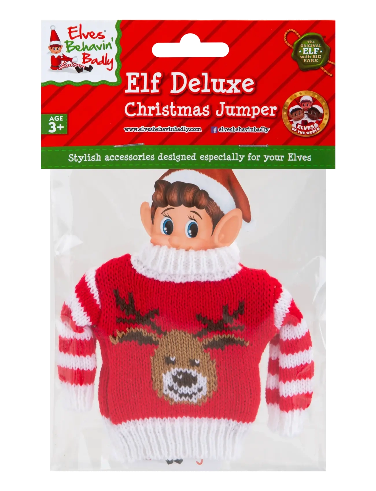 Elves Behavin' Badley Elf Deluxe Knitted Sweater 4 asst. - Elves Behavin' Badley - MULTI COLOURED / multi