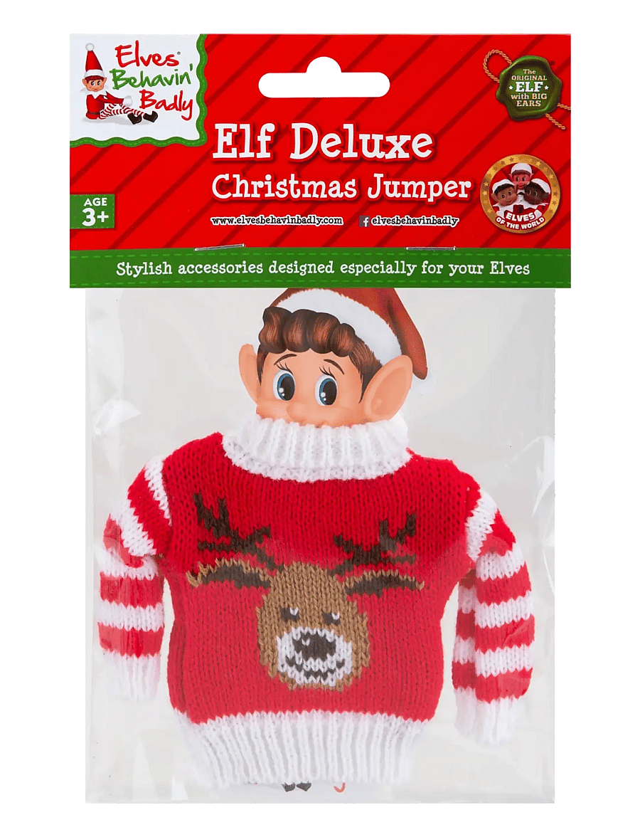 Elves Behavin' Badley - Elf Deluxe Knitted Sweater 4 asst. - dukketøj - multi coloured - 1