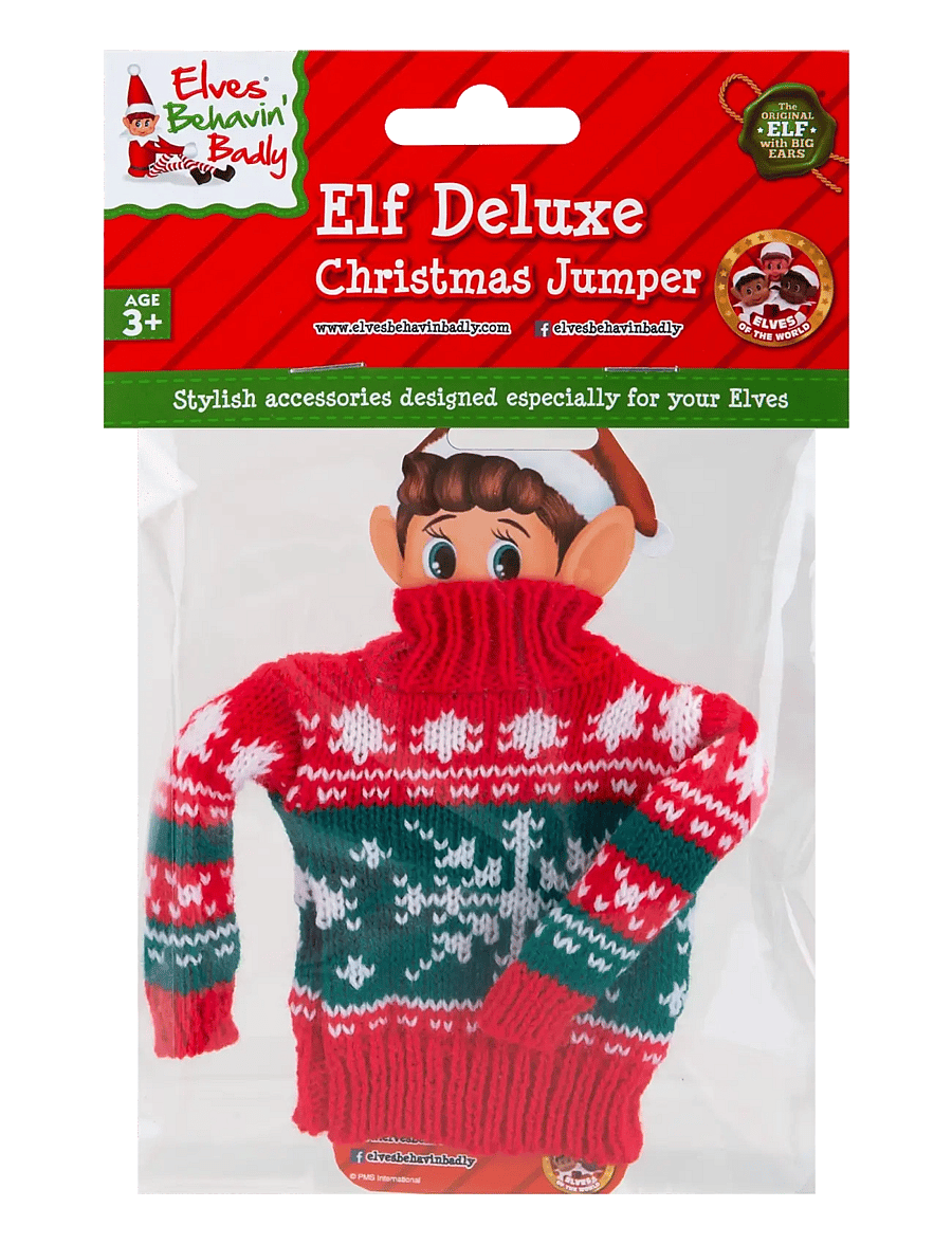 Elves Behavin' Badley - Elf Deluxe Knitted Sweater 4 asst. - dukketøj - multi coloured - 3