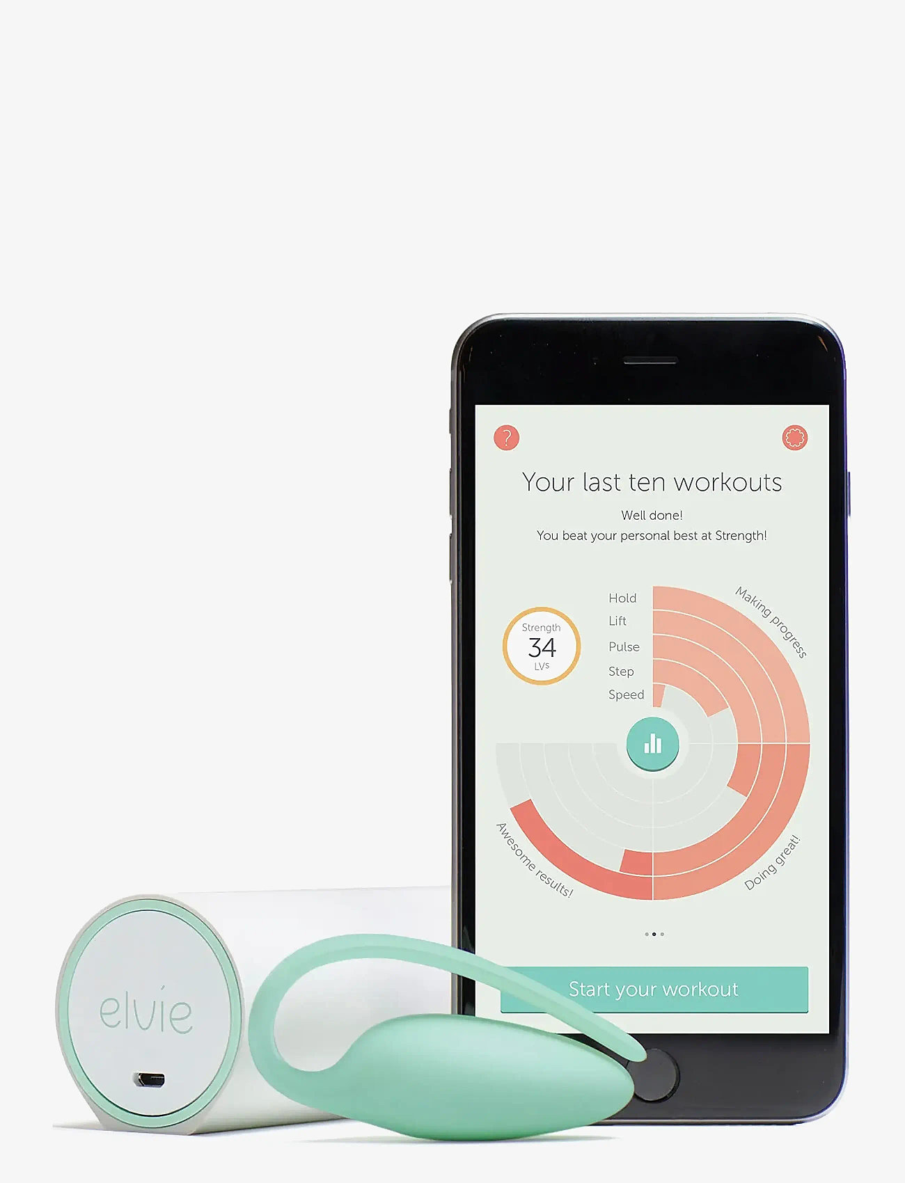 Elvie - Elvie Trainer - rintapumput ja lisätarvikkeet - white - 1