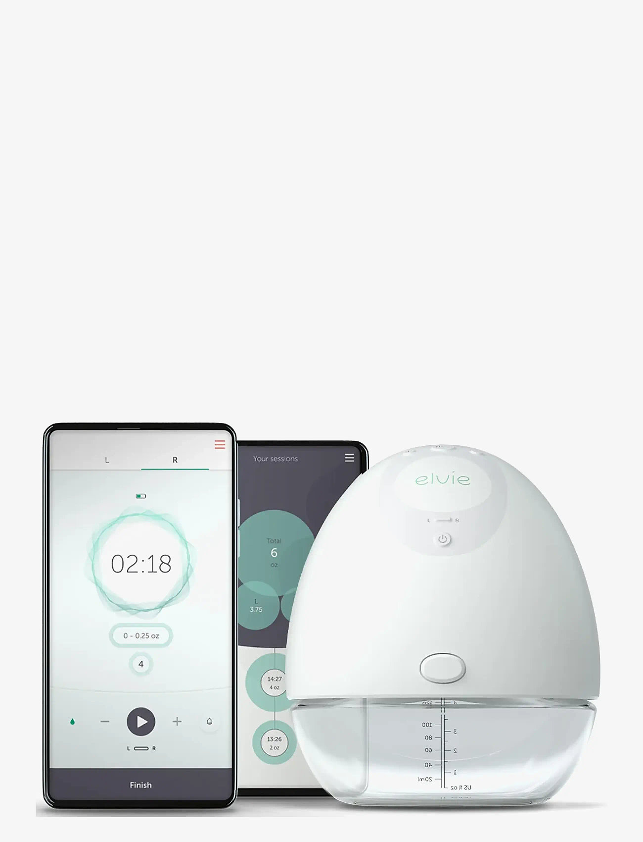 Elvie - Elvie Pump Single - brystpumper og tilbehør - white - 1