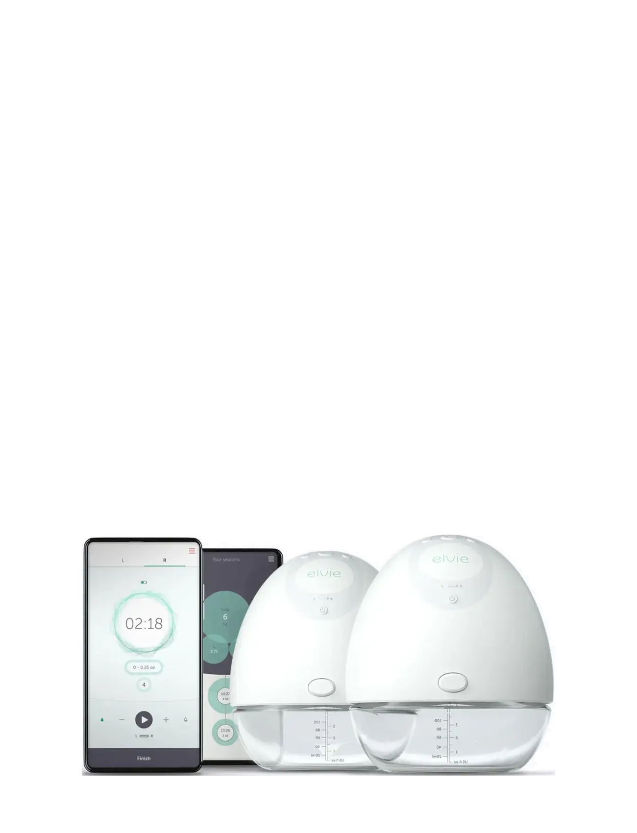 Elvie Elvie Pump Double - Imetystuotteet - WHITE / white