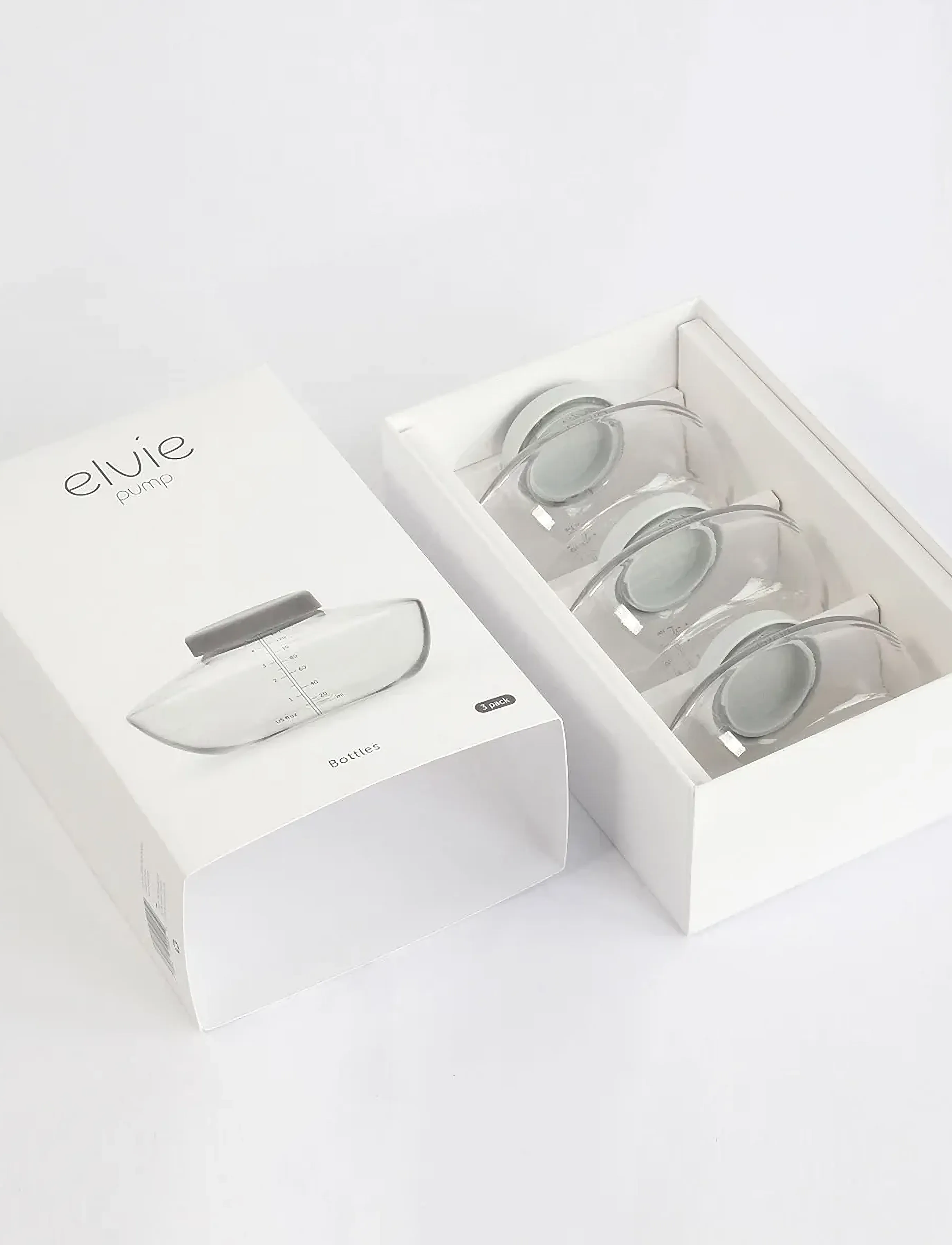 Elvie Elvie Bottles (3-Pack), One Size, White, Ammeprodukter > Brystpumper Og Tilbehør, Børn
