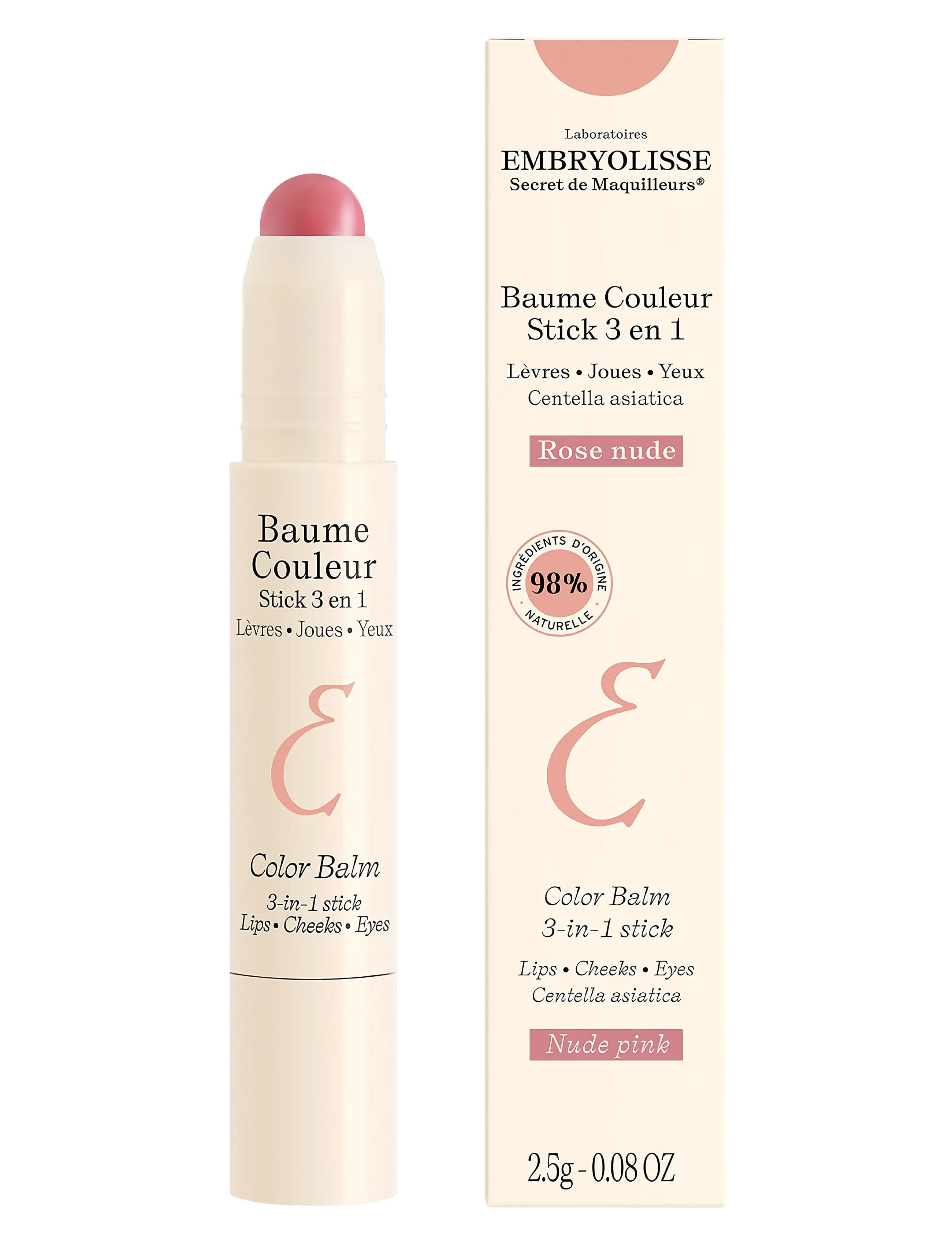 Embryolisse Color Balm 3-in-1 Stick 2,5G - Meikit - NUDE PINK / pink/rose