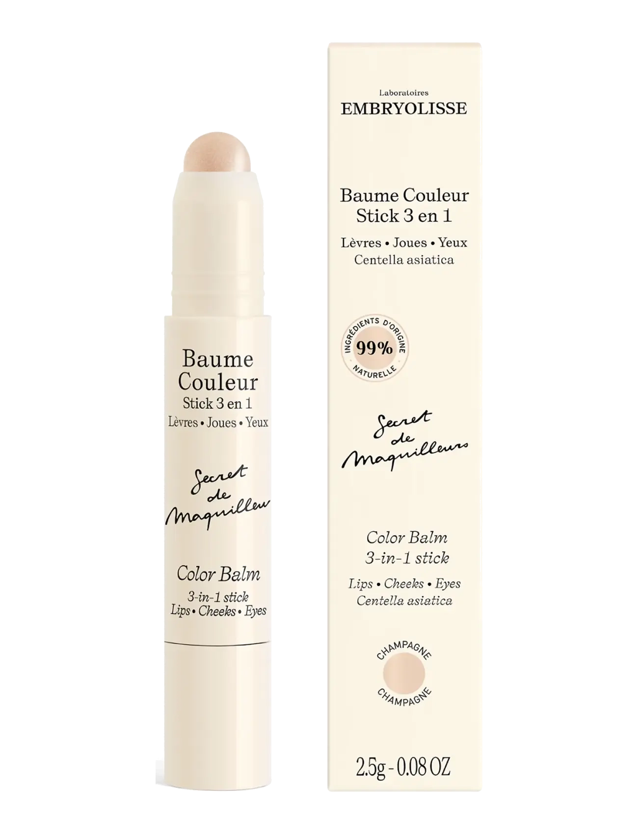 Embryolisse Color Balm 3-In-1 Stick Champagne 2,5 G - Hudpleie - GOLD / clear