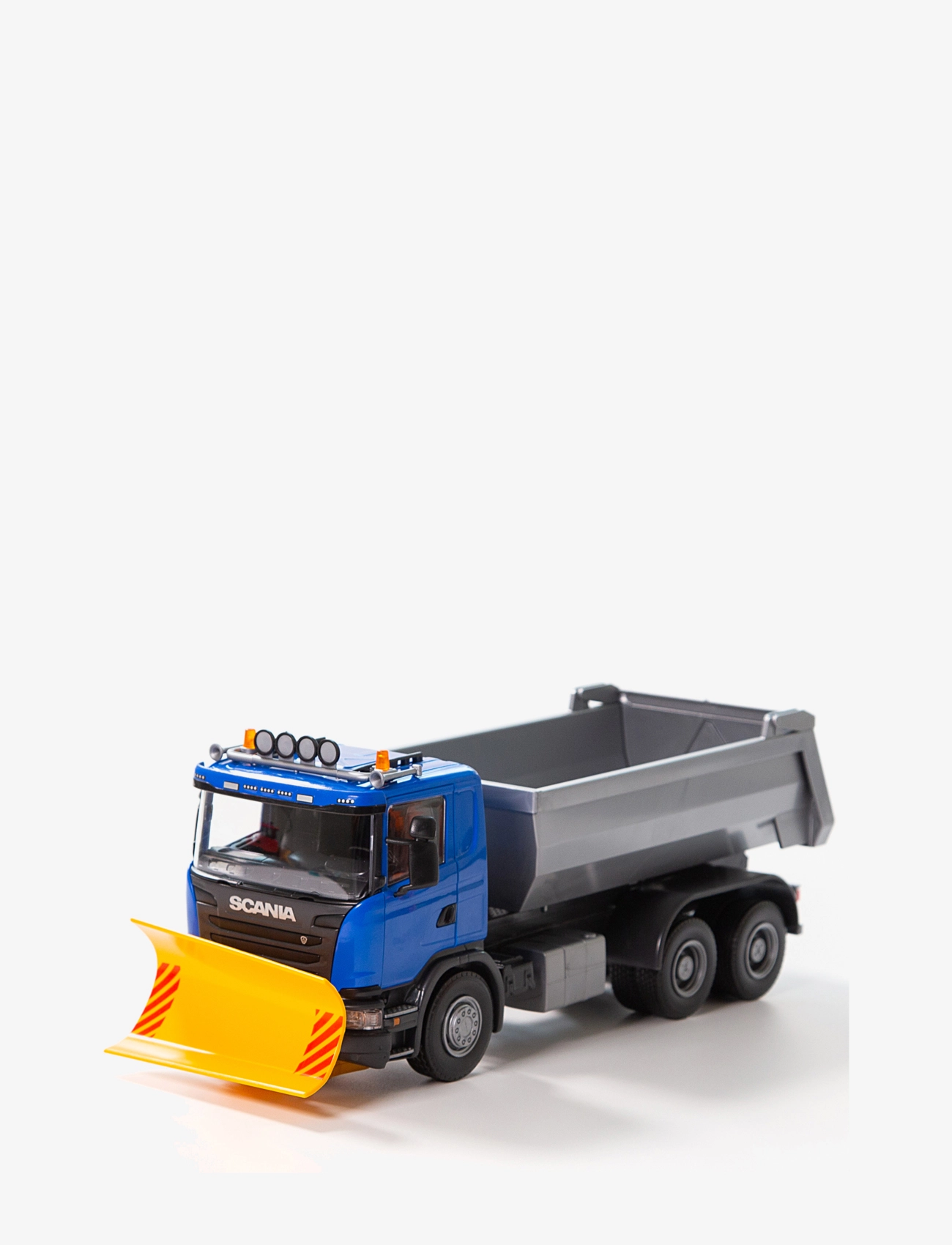 EMEK Tippbil Plog Scania Blå 1:25, SCALA 1:25, Multi/patterned, Legetøjskøretøjer > Byggebiler, Børn