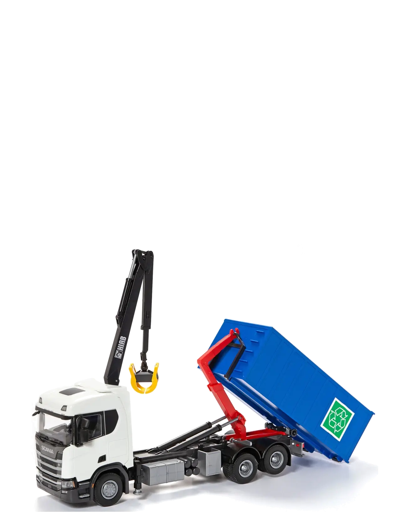 EMEK - SCANIA RECYCLE TRUCK W CRANE, WHITE - skraldebiler - multi - 1