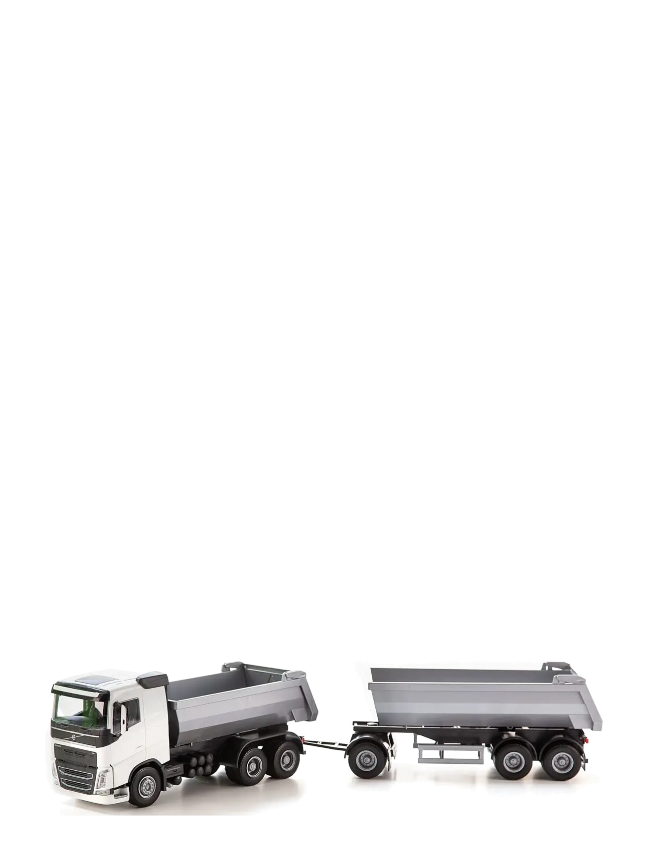 EMEK Volvo Tipp & Släp, Vit Låg Kab, One Size, Grey, Legetøjskøretøjer > Byggebiler, Børn