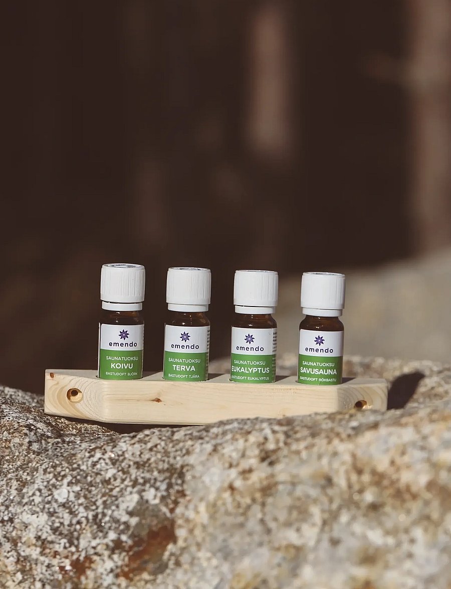 Emendo - Sauna fragrances + wall rac - sauna lõhnad - white - 0