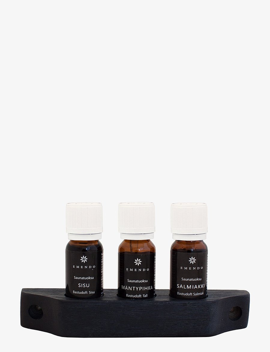 Emendo - Sauna fragrances + wall rac - sauna lõhnad - black - 2