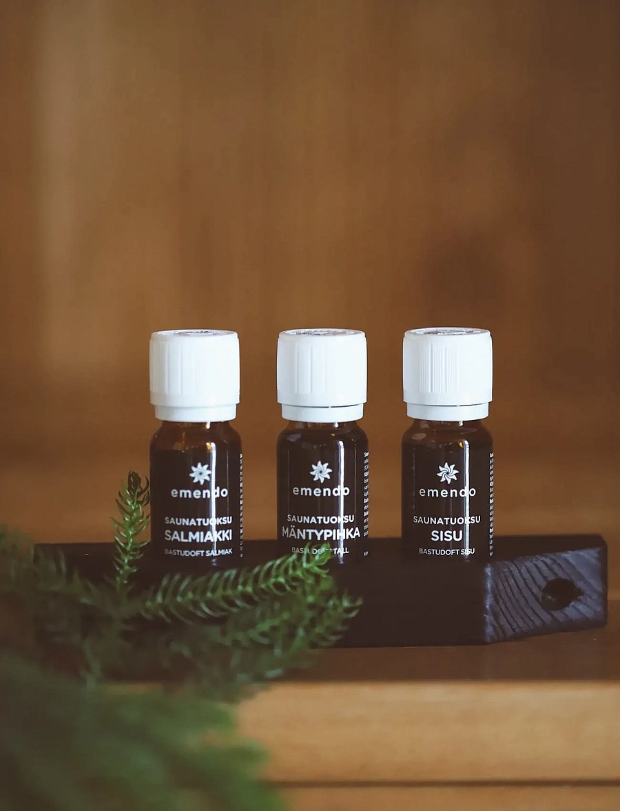 Emendo - Sauna fragrances + wall rac - sauna lõhnad - black - 0