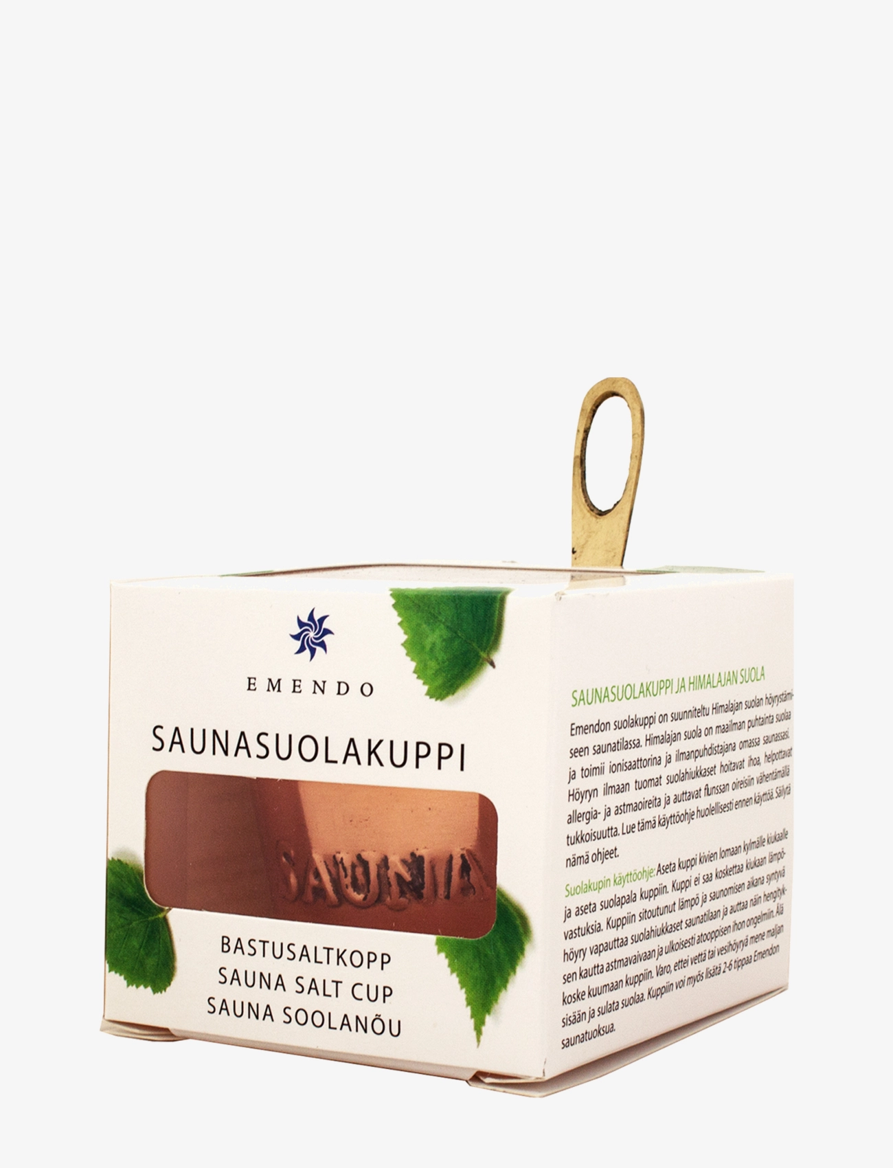 Emendo Sauna Salt Cup, Tilbehør til sauna, Brun, Str: ONE SIZE