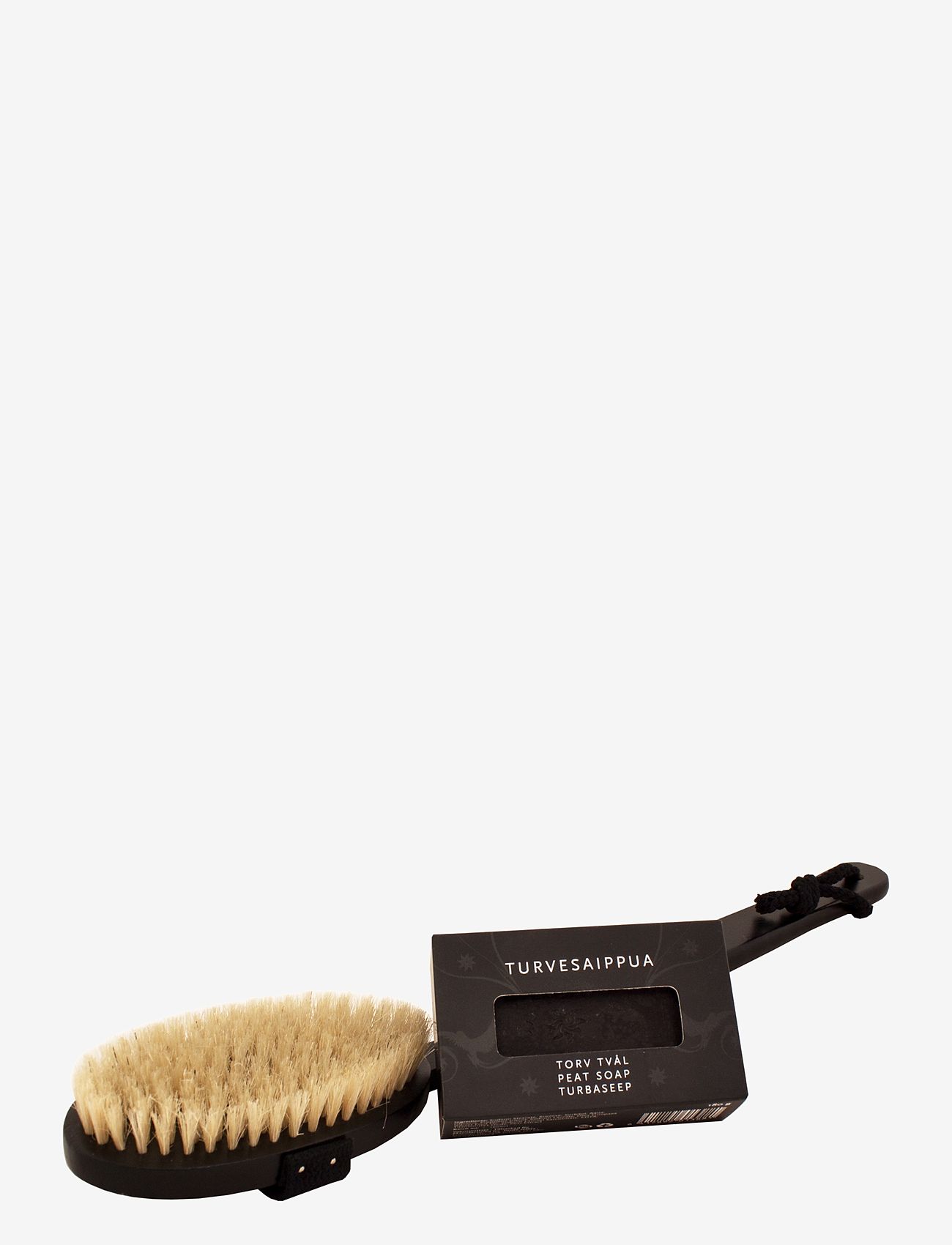 Emendo - Bath brush + Peat soap - kūno priežiūra pirčiai - black - 1