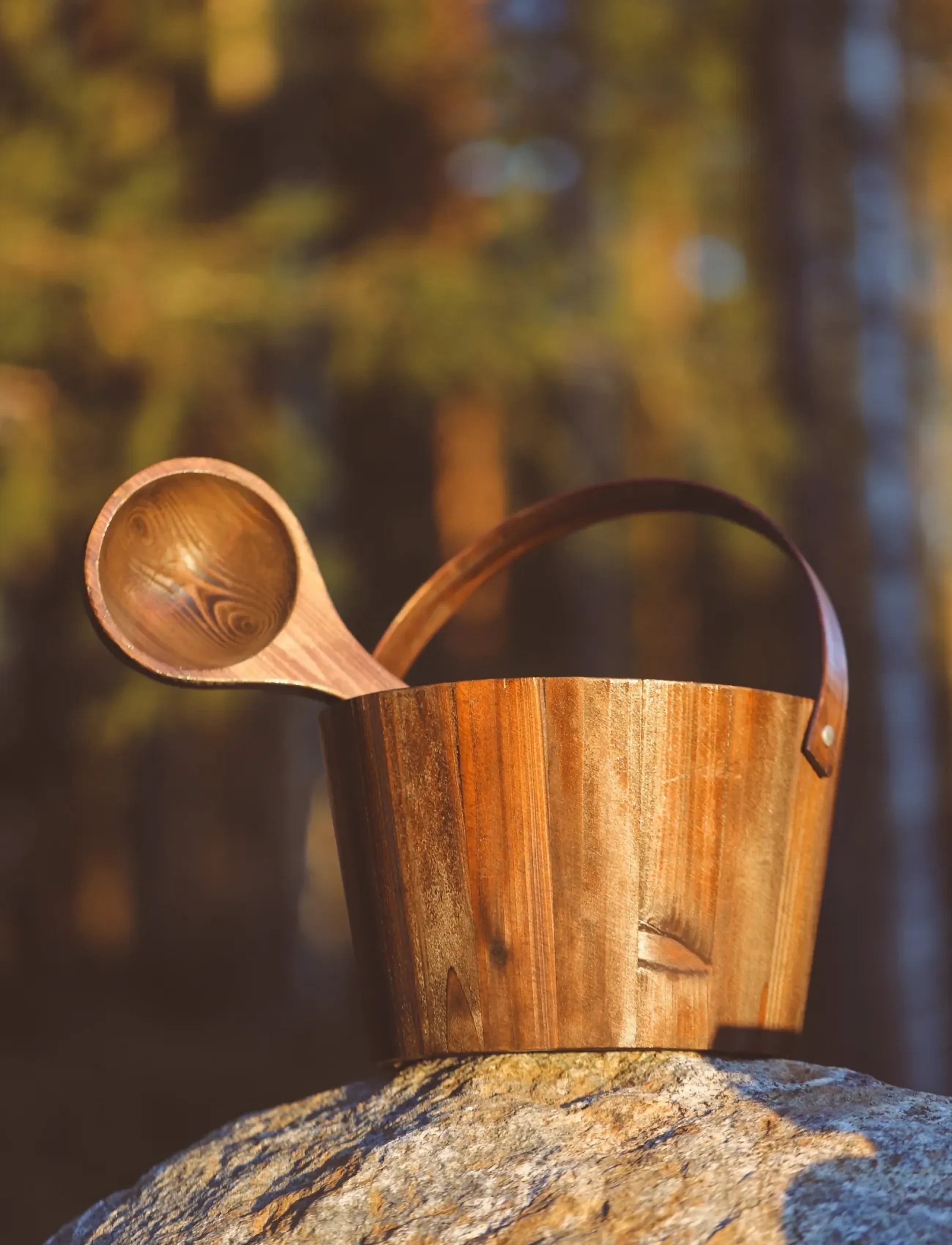 Emendo Wooden Pail + Ladle, One Size, Nude, Skin Care > Accessories For Sauna, Dame