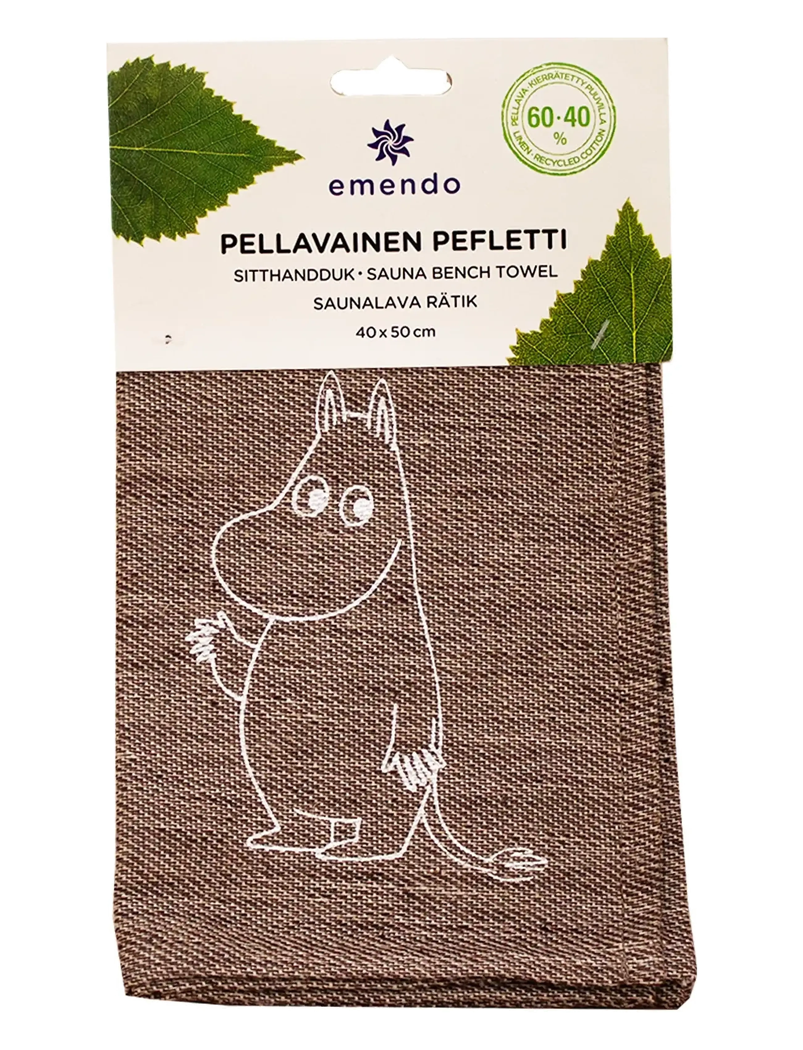 Emendo Moomin seat cover, brown - Bastu - BROWN / brown