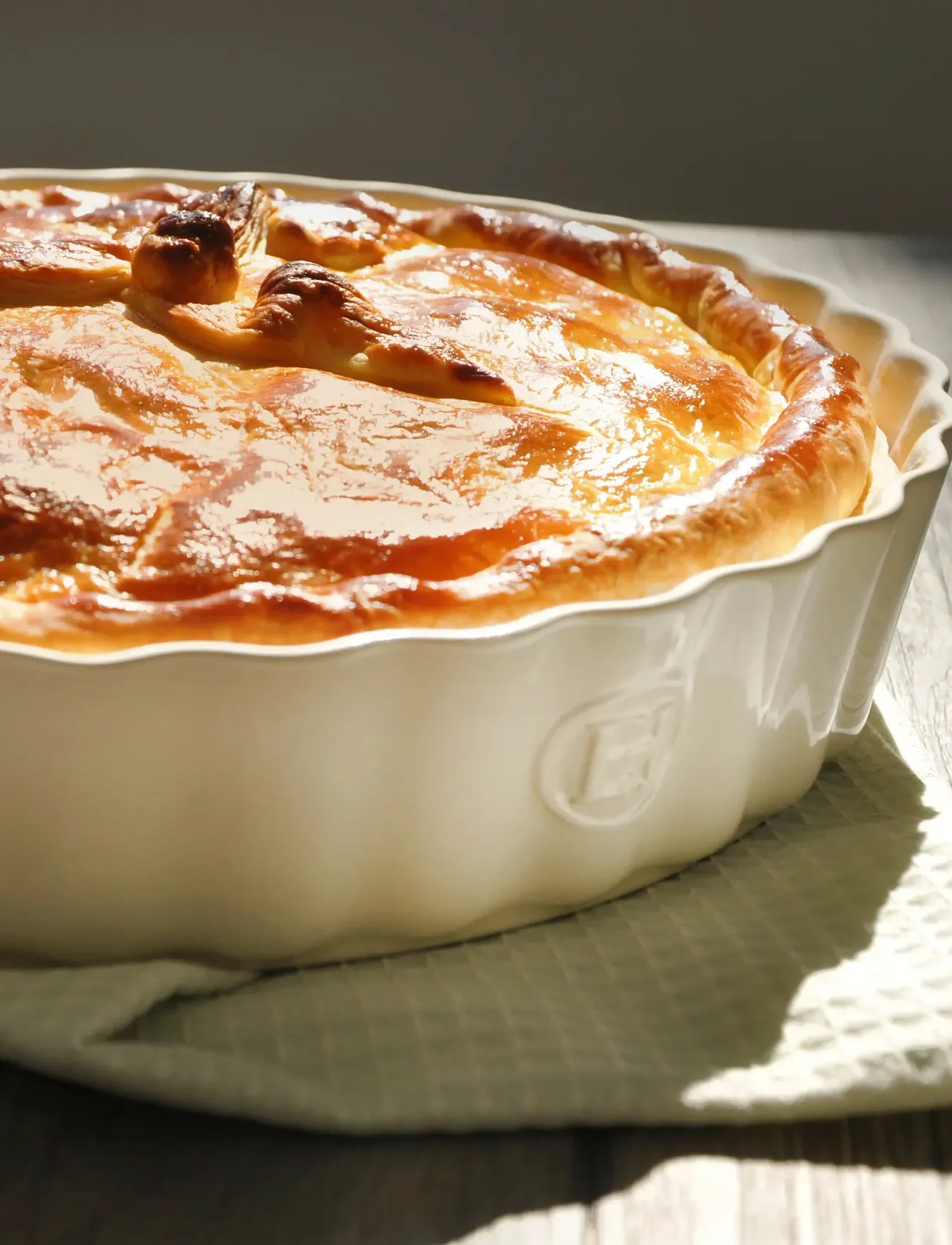 Emile Henry - Deep Flan Dish - 24 cm - pie dishes - cream - 3