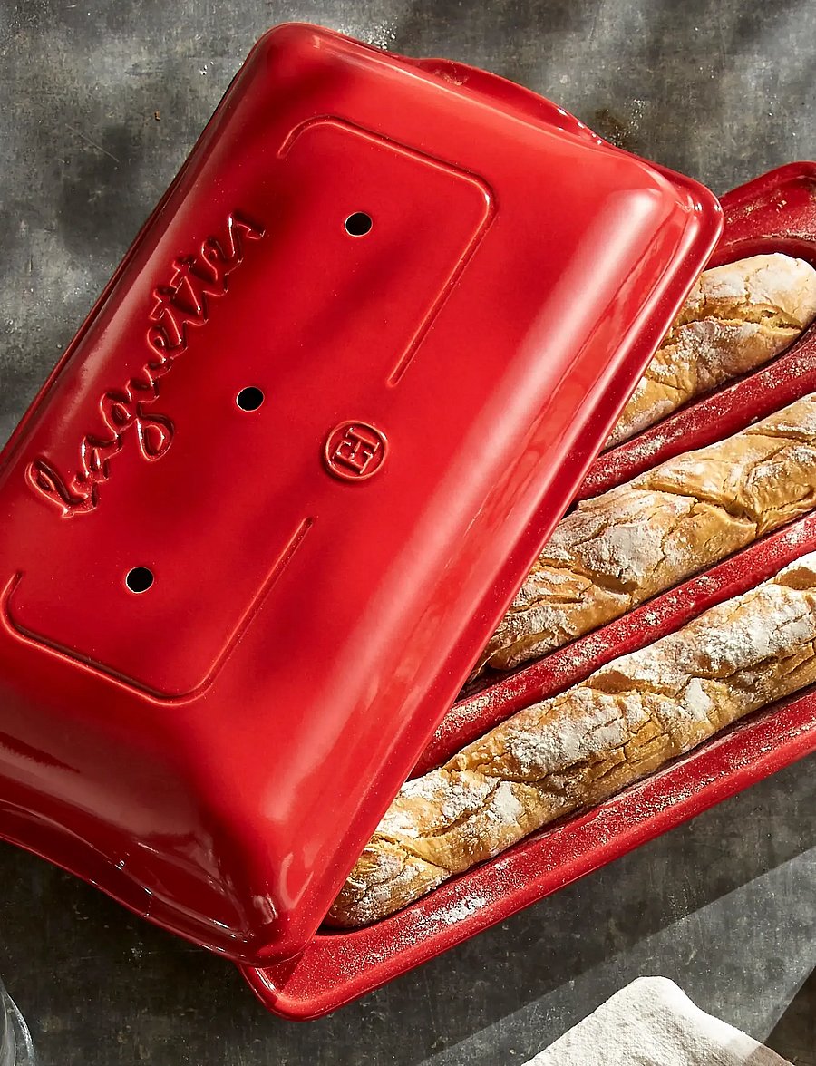 Emile Henry - BAGUETTE FORM - brotbackformen - red - 0