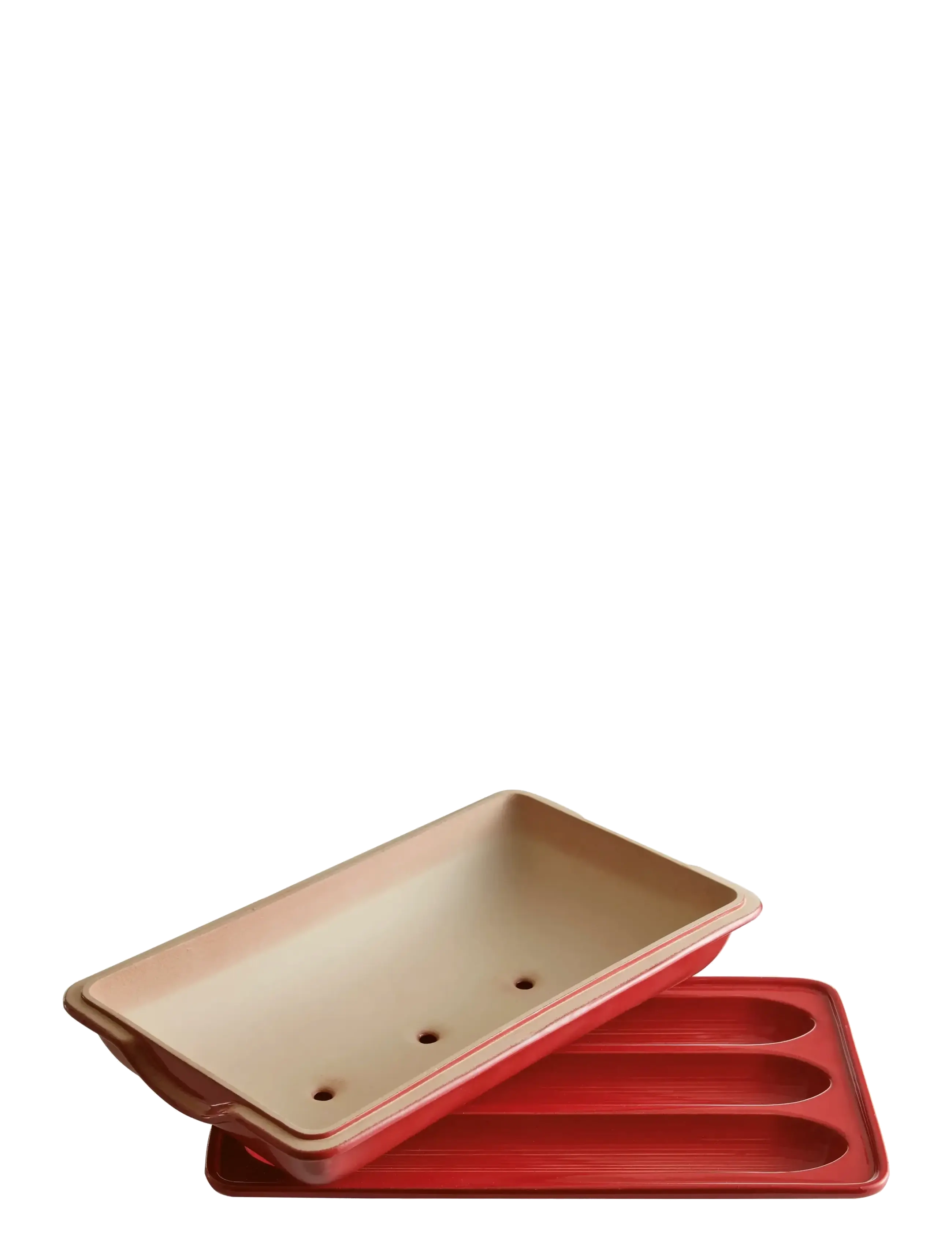 Emile Henry - BAGUETTE FORM - loaf tins - red - 3
