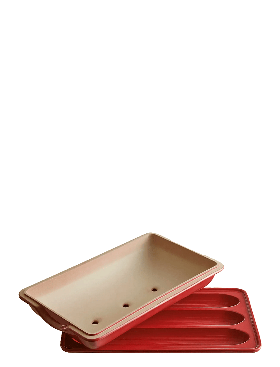 Emile Henry - BAGUETTE FORM - brotbackformen - red - 3