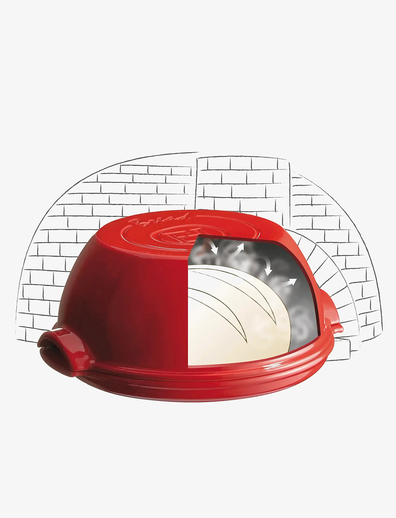 Emile Henry - Round Bread Baker - brotbackformen - rÖd - 5