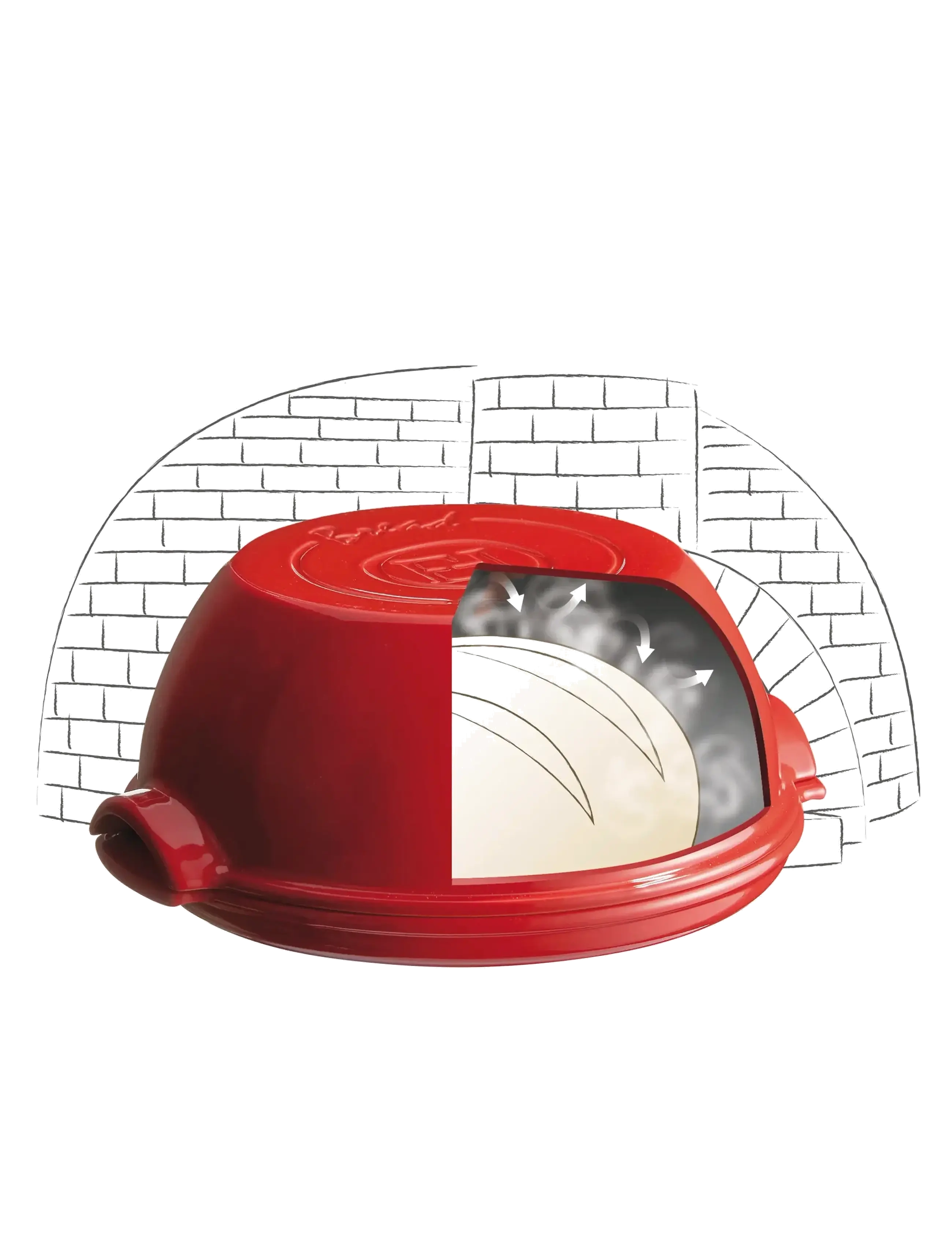 Emile Henry - Round Bread Baker - loaf tins - rÖd - 5