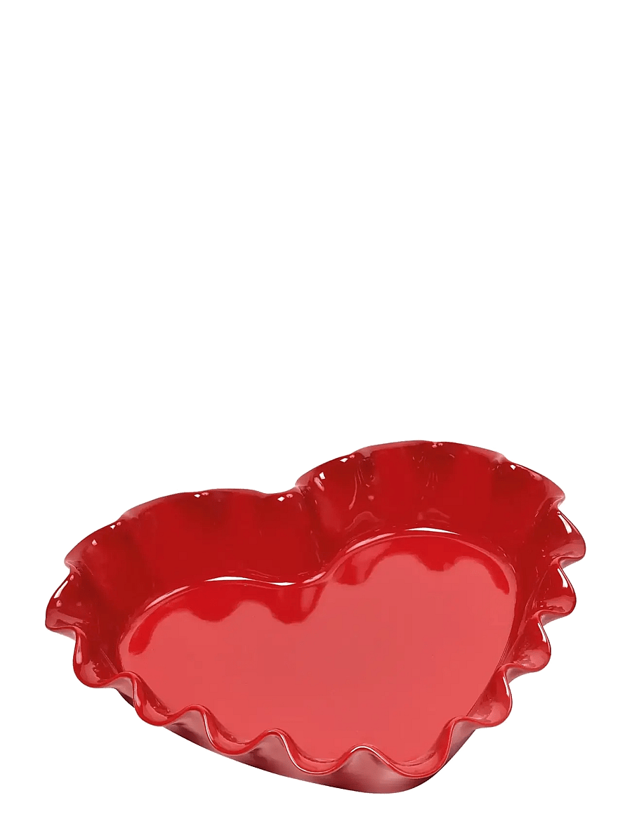 Emile Henry - Ruffled Heart Dish - pirukavormid - red - 1
