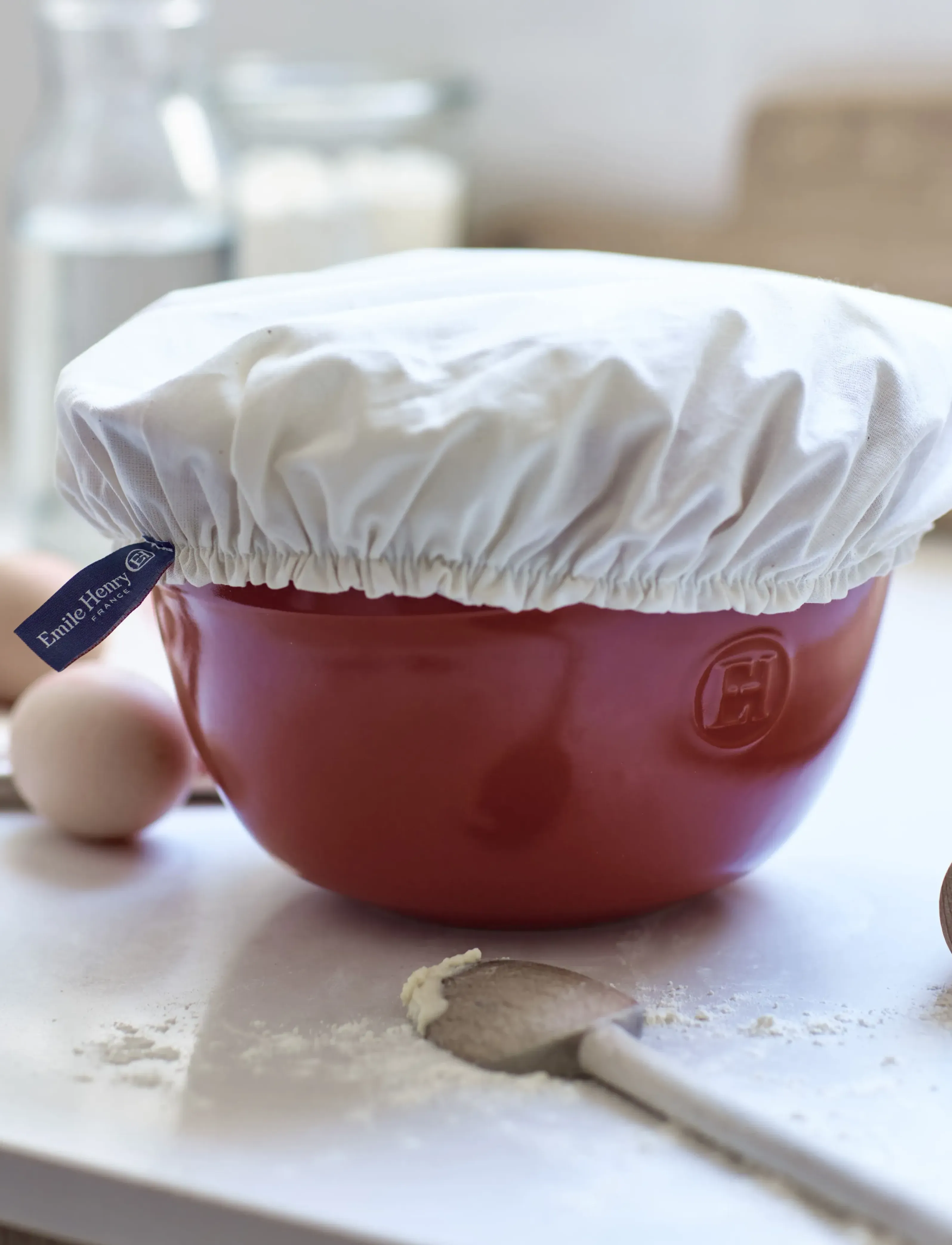 Emile Henry Mixskål M 3,5 L – Rød, 3.5 L, Baking Accessories, Rot - Mixing Bowls, Homeware