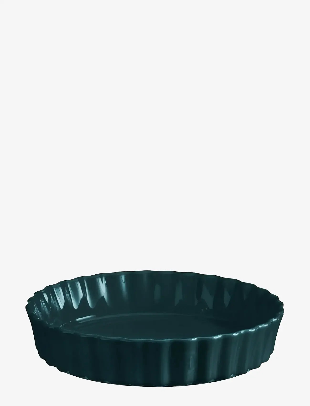 Emile Henry - Deep Flan Dish - 24 cm - pie dishes - petrol - 1