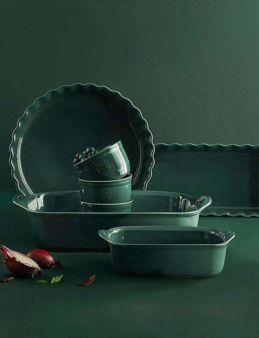 Emile Henry - Deep Flan Dish - 28 cm - kuchenformen - petrol - 3