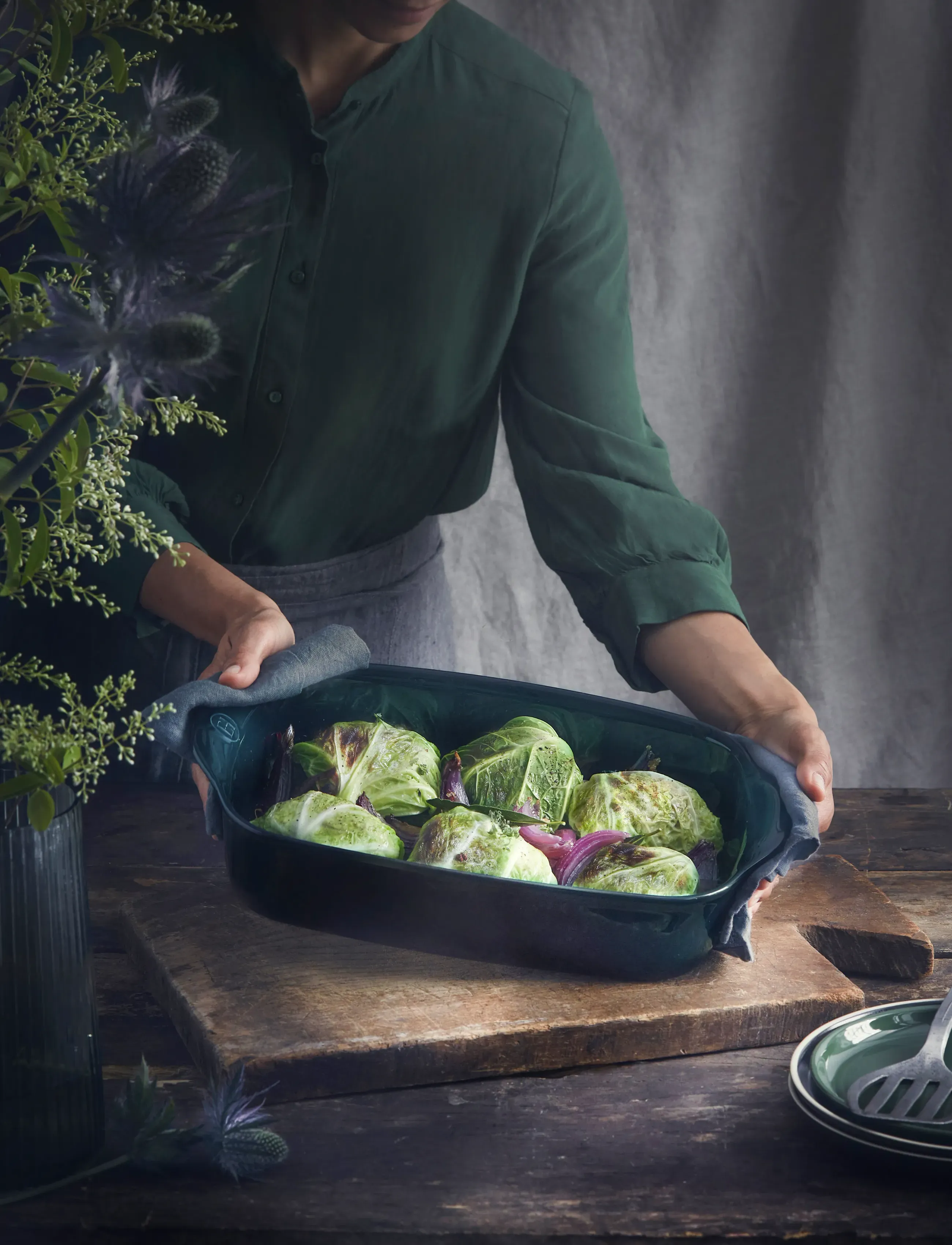 Emile Henry Rektangulær Bageform 1,55 L Petrol, 1.55 L, Kitchen, Grün - Oven Molds, Homeware