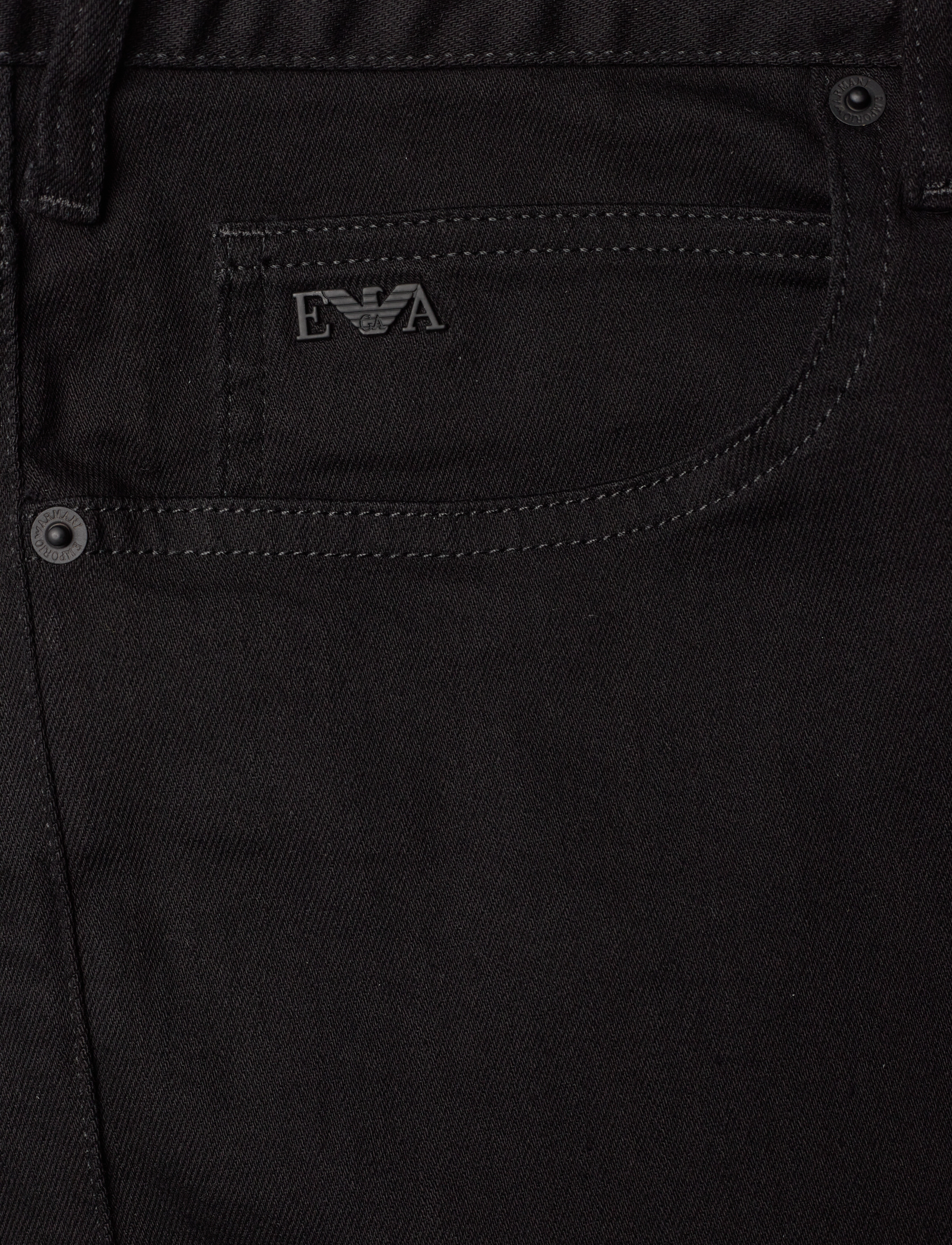 Emporio Armani - 5 POCKETS PANT - denim nero - 3