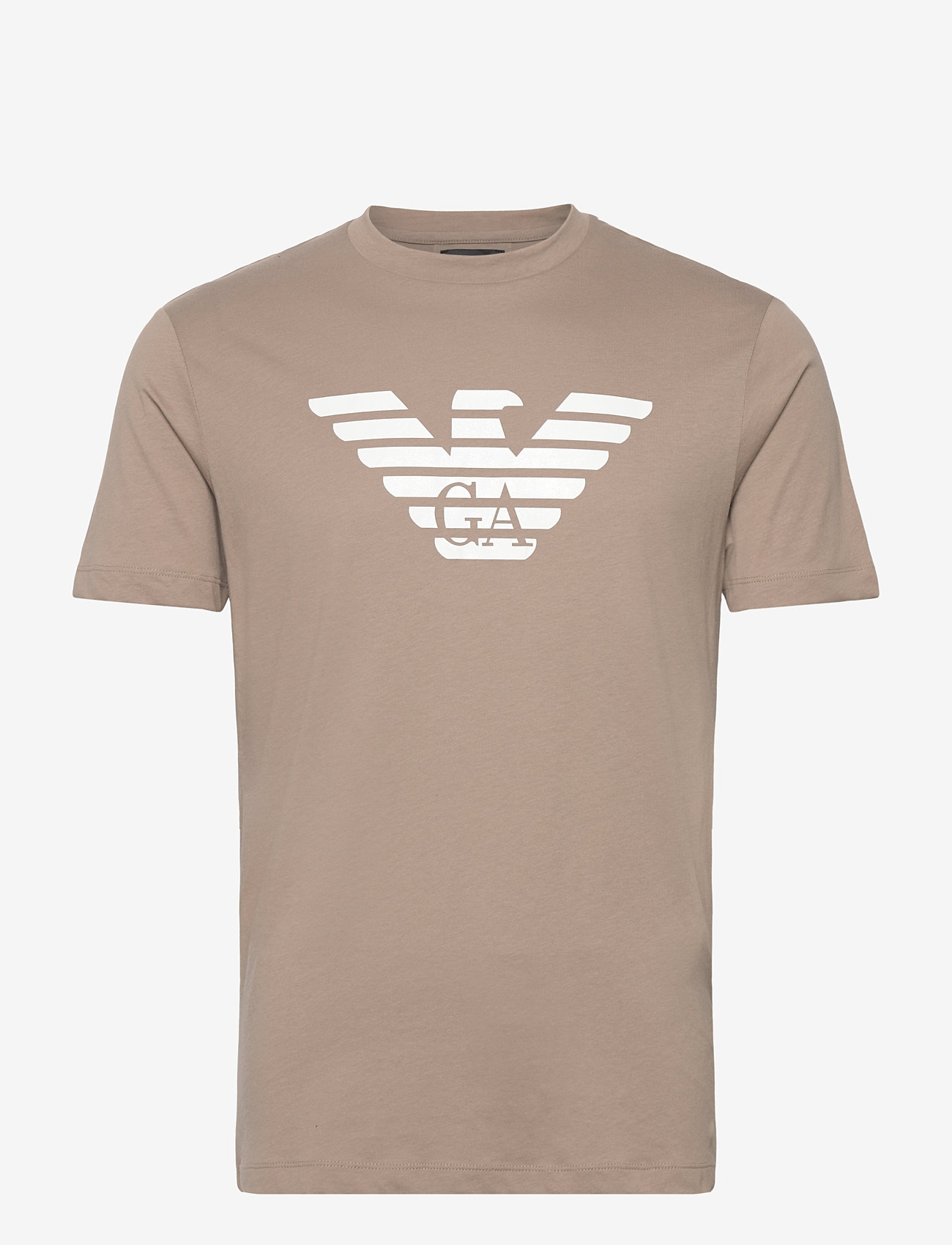 Emporio Armani - T-SHIRT - kurzärmelig - roasted cashew eagle - 0