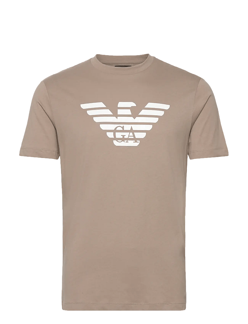 Emporio Armani - T-SHIRT - kurzärmelig - roasted cashew eagle - 0