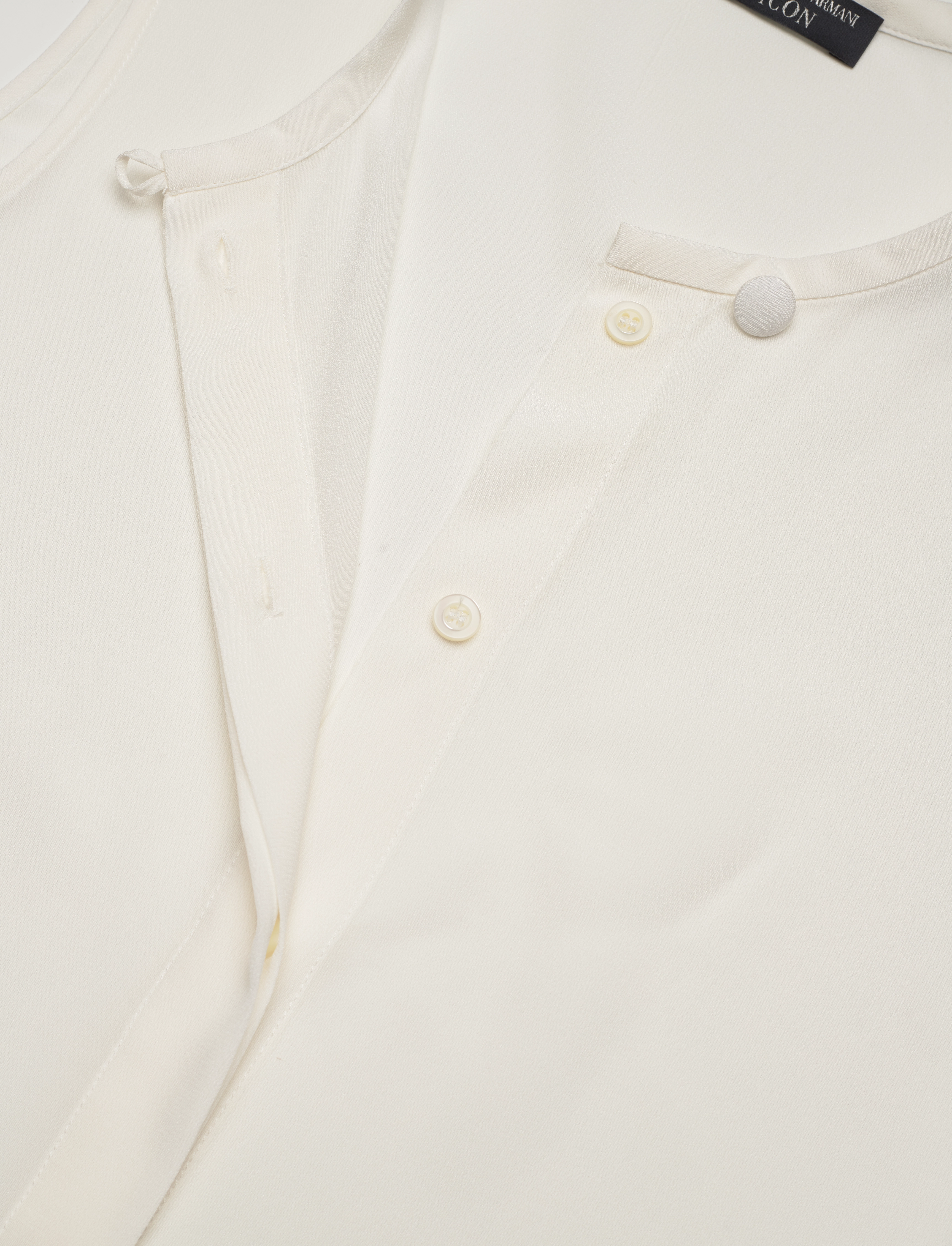 Emporio Armani - SHIRT - Ærmeløse bluser - bianco seta - 2