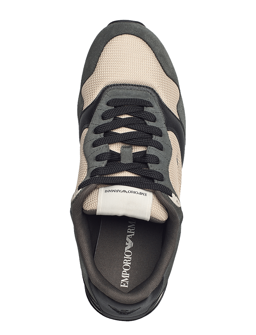 Emporio Armani - SNEAKER - dk green+ivory+blk - 3