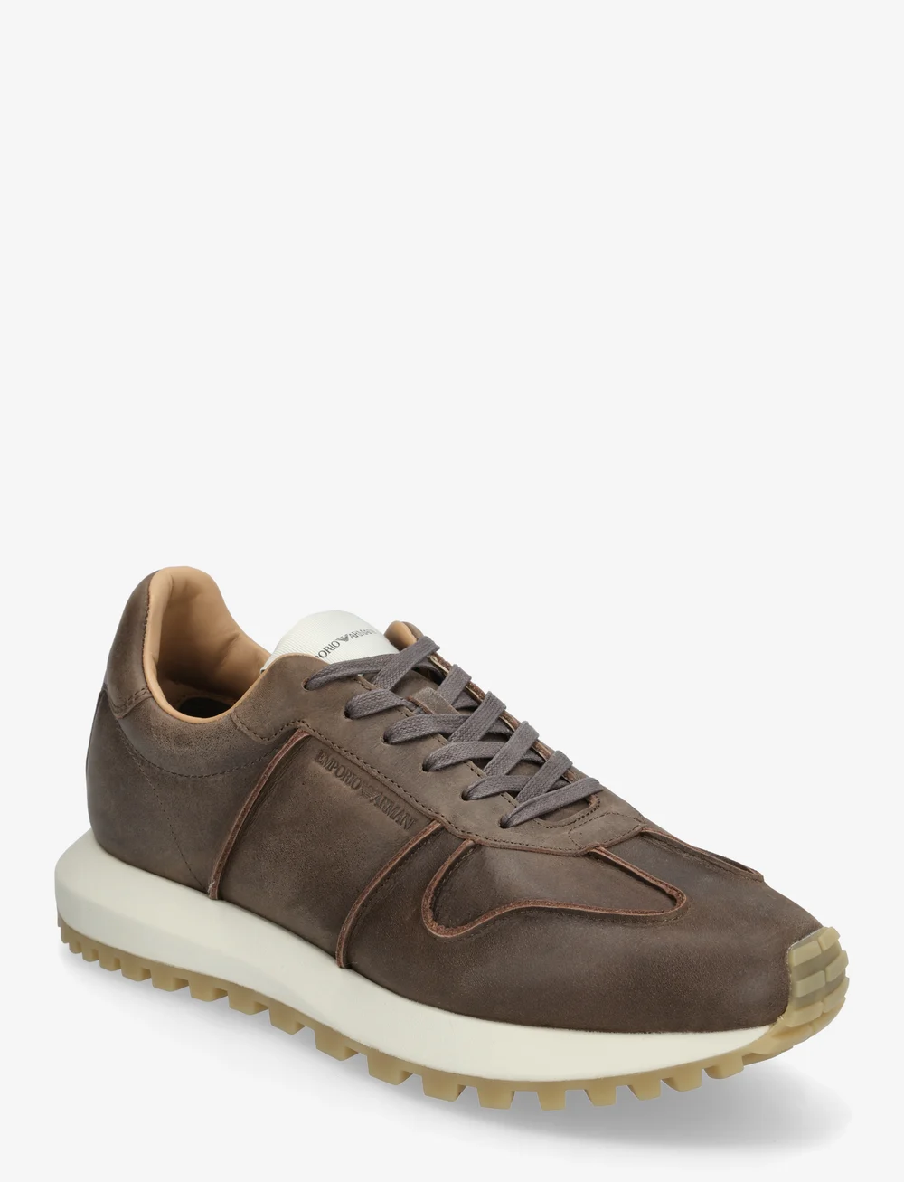 Emporio armani suede trainers shop