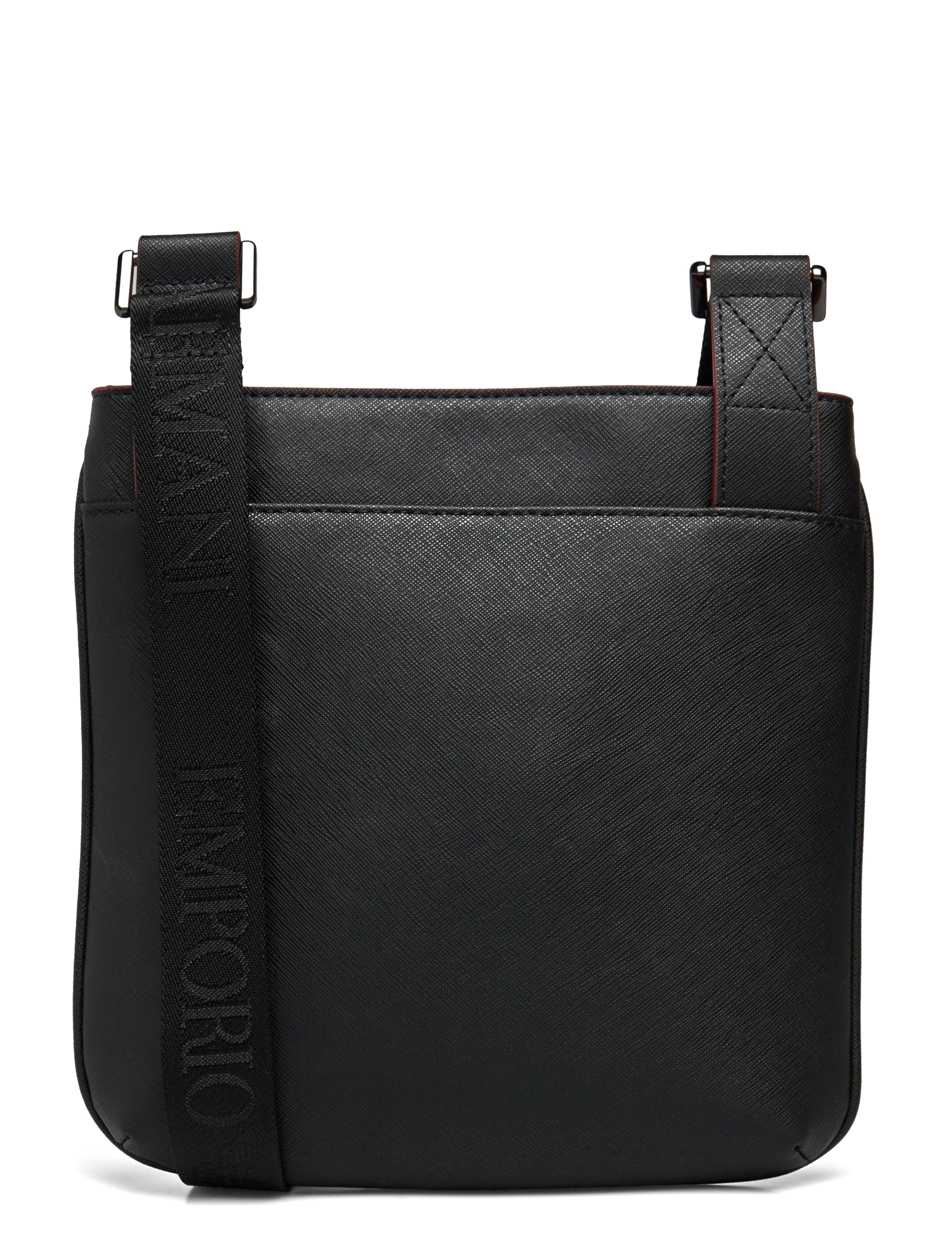 Emporio Armani - MESSENGER BAG - black/orange detail - 1