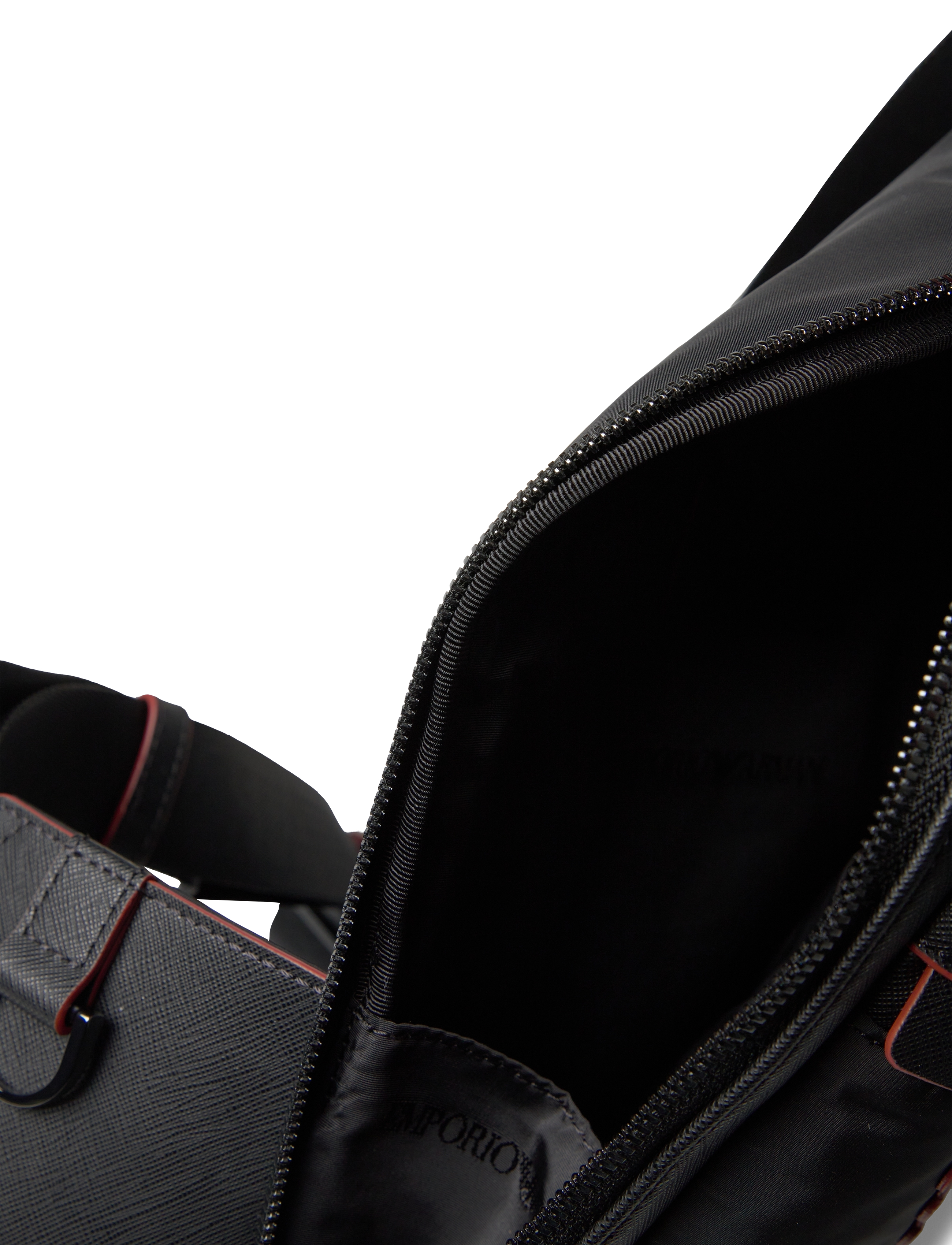 Emporio Armani - SHOULDER BAG - black/orange detail - 3