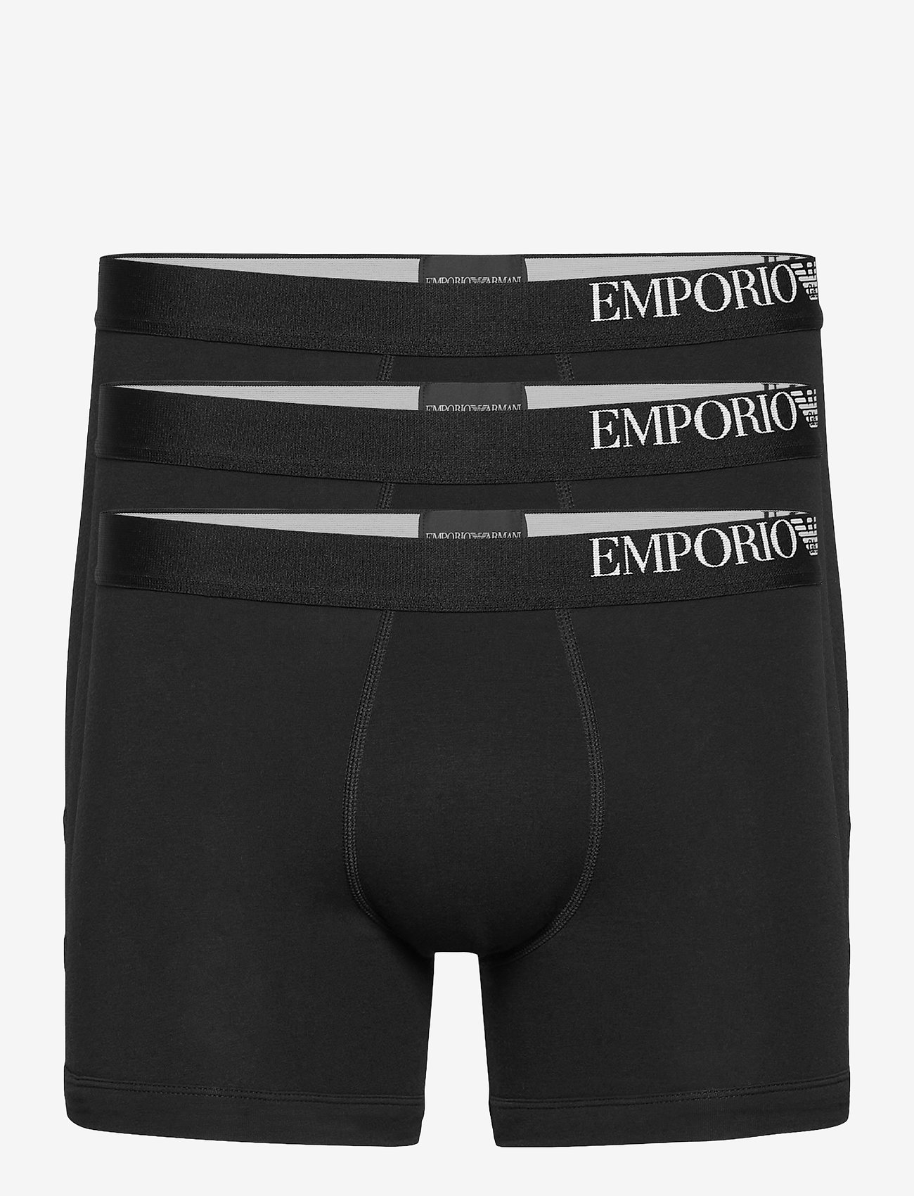 Emporio Armani - MEN'S KNIT 3-PACK BOXERSHORTS - nero/nero/nero - 0