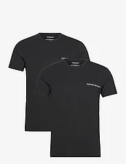 Emporio Armani - MEN'S KNIT 2-PACK T-SHIRT - kortærmede t-shirts - 07320-nero/nero - 0