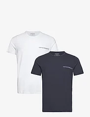 Emporio Armani - MEN'S KNIT 2-PACK T-SHIRT - kortærmede t-shirts - 10410-bianco/marine - 0