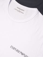 Emporio Armani - MEN'S KNIT 2-PACK T-SHIRT - kortärmade t-shirts - 10410-bianco/marine - 2
