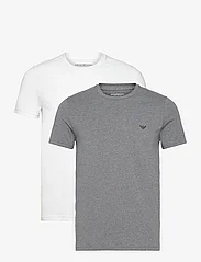 Emporio Armani - MEN'S KNIT 2PACK T-SHIRT - kortærmede t-shirts - 14149-gri.mel.medio/bianco - 0