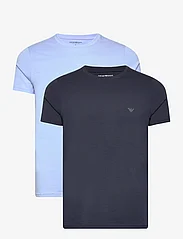 Emporio Armani - MEN'S KNIT 2PACK T-SHIRT - kortärmade t-shirts - 23731-ortensia/marine - 0