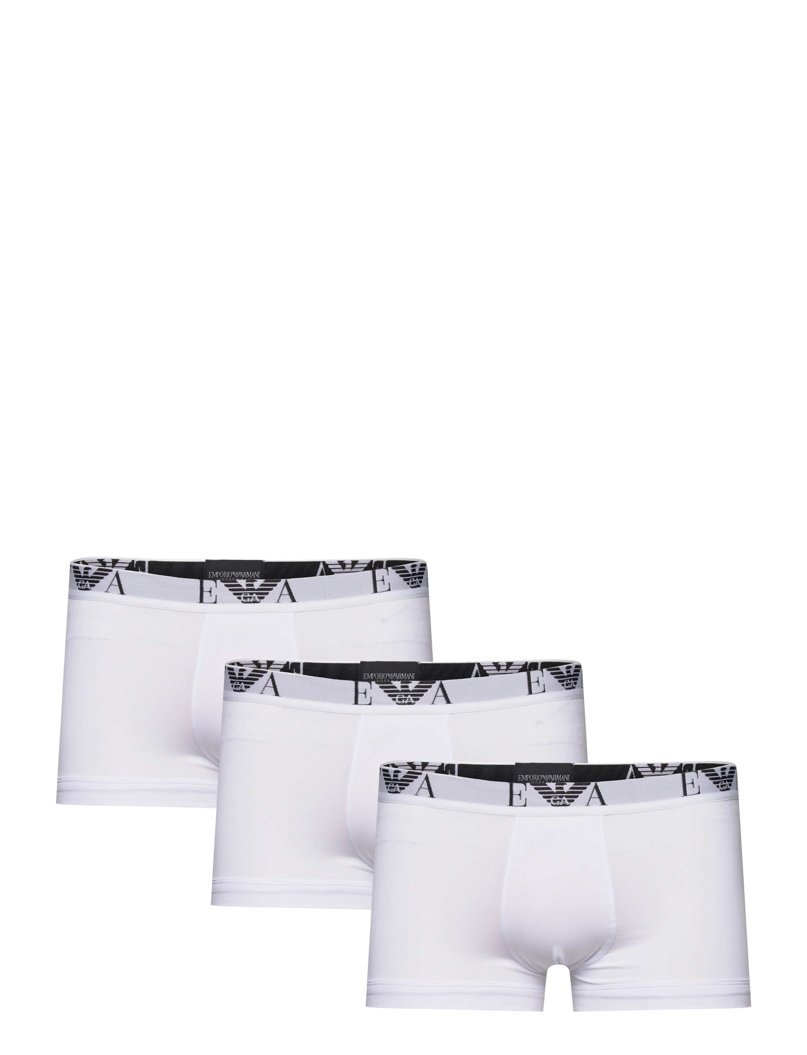 Emporio Armani Men's Knit 3Pack Trunk, XXL, Underwear, Weiß - Boxers, Männerswear