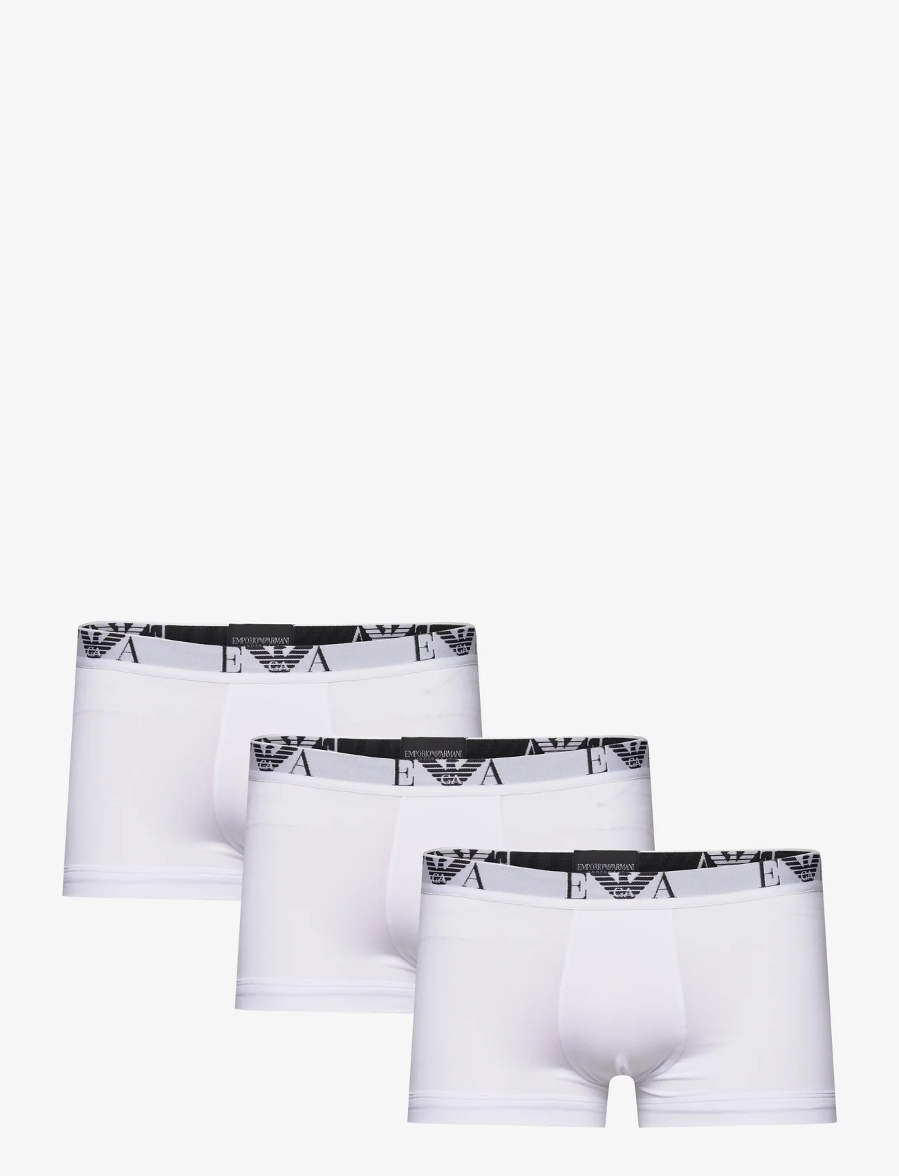 Emporio Armani - MEN'S KNIT 3PACK TRUNK - bokserid - 16510-bianco/bianco/bianco - 0