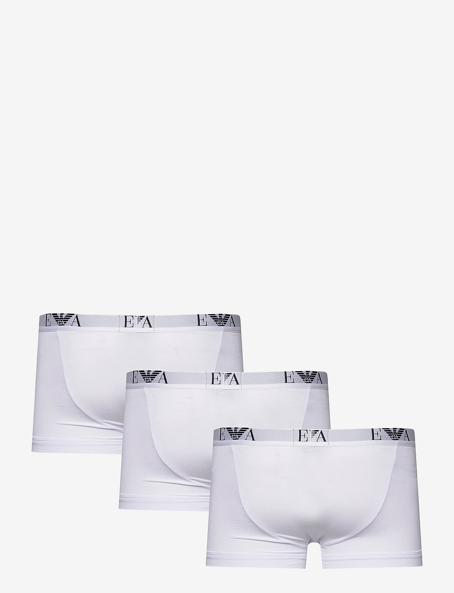 Emporio Armani - MEN'S KNIT 3PACK TRUNK - multipakk aluspüksid - 16510-bianco/bianco/bianco - 1