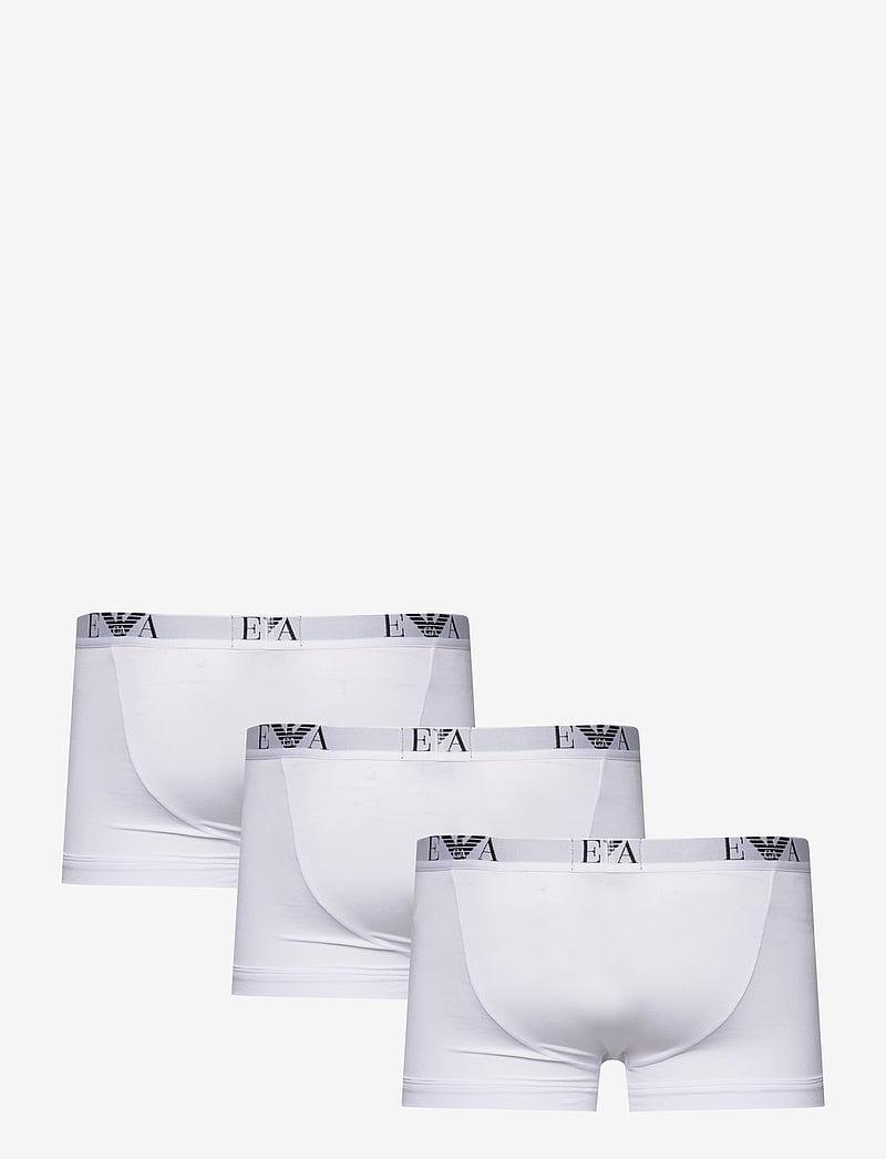 Emporio Armani - MEN'S KNIT 3PACK TRUNK - aluspükste mitmikpakk - 16510-bianco/bianco/bianco - 1