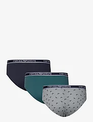 Emporio Armani - MEN'S KNIT 3-PACK BRIEF - aluspüksid - marin/monum.st/medit - 1