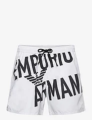 Emporio Armani - BOXER - swim shorts - 93410-bianco/logo obliquo - 0